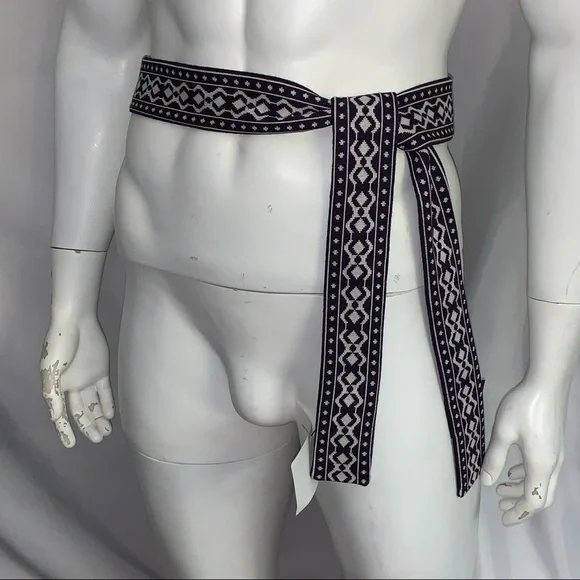 nwot hand loomed GUCCI wool belt ONE SIZE Gucci Hasler Black Horsebit Leather Skinny Belt 90 36  main image 3